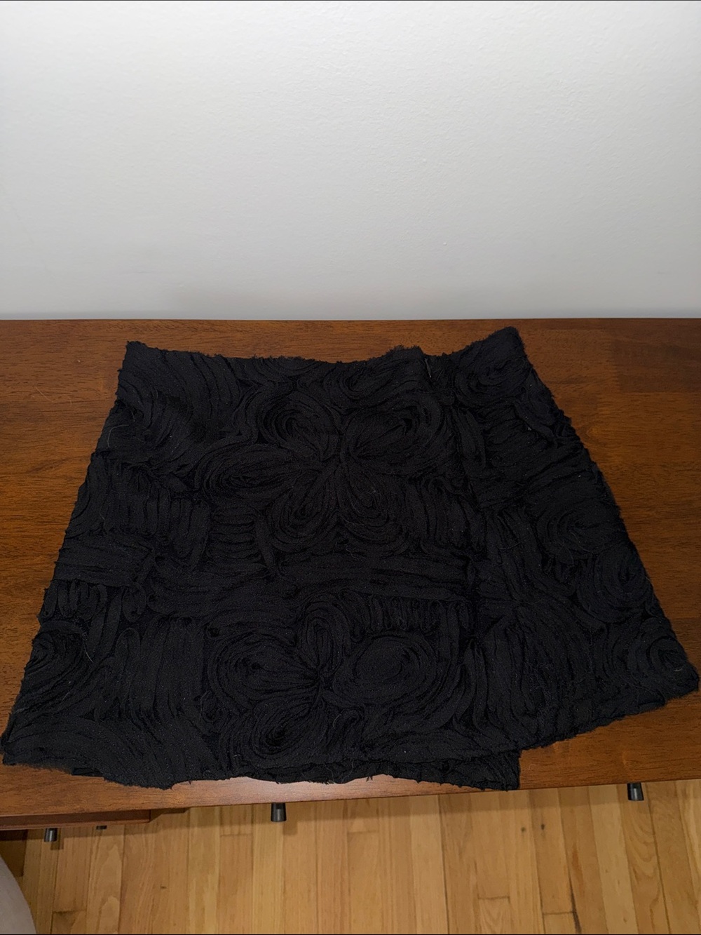 Black Textured Mini Skort - Classic Women's Skirt